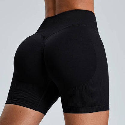 Seamless Yoga Shorts Women High Waist Workout Shorts Fitness Yoga Lift Butt Fitness Yoga Gym Running Sports Shorts Sportswear