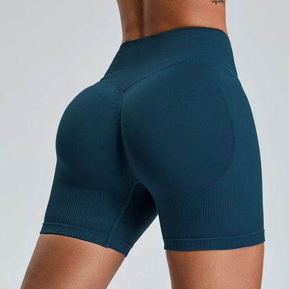 Seamless Yoga Shorts Women High Waist Workout Shorts Fitness Yoga Lift Butt Fitness Yoga Gym Running Sports Shorts Sportswear