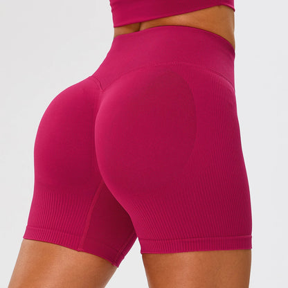 Seamless Yoga Shorts Women High Waist Workout Shorts Fitness Yoga Lift Butt Fitness Yoga Gym Running Sports Shorts Sportswear